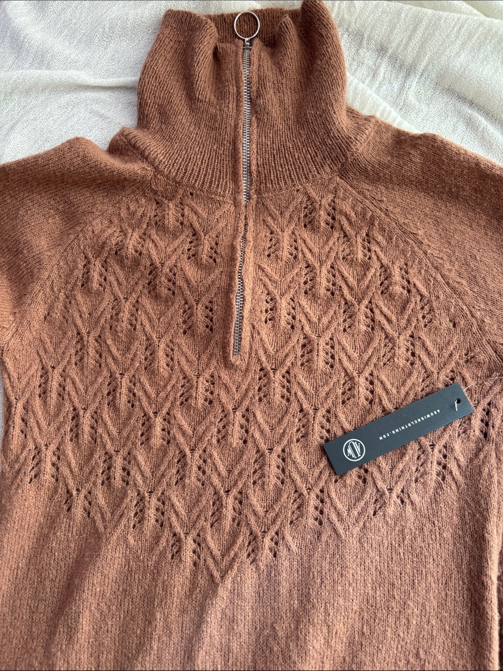 Cozy Knit Pullover Dress in Rust